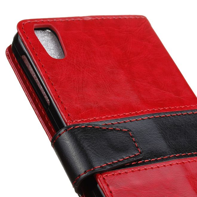 BlackBerry DTEK50/Neon Handy Hülle - Cover aus Leder - zweifarbig - rot