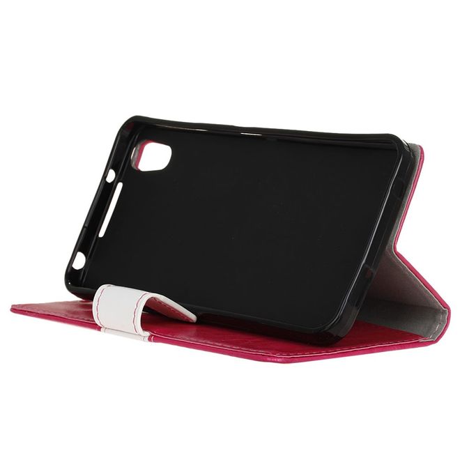 BlackBerry DTEK50/Neon Handy Hülle - Cover aus Leder - zweifarbig - rosa