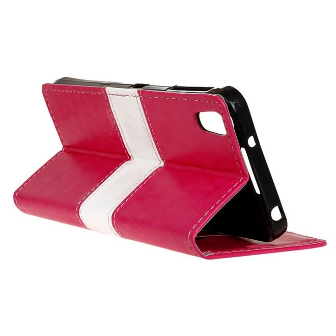 BlackBerry DTEK50/Neon Handy Hülle - Cover aus Leder - zweifarbig - rosa