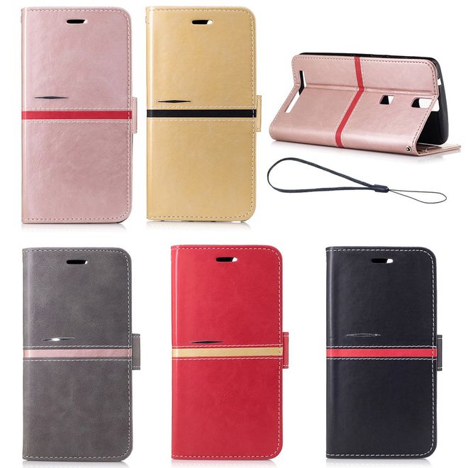 Elephone P8000 Hülle -Case aus Leder - mit Standfunktion - grau