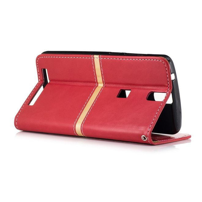 Elephone P8000 Hülle -Case aus Leder - mit Standfunktion - rot