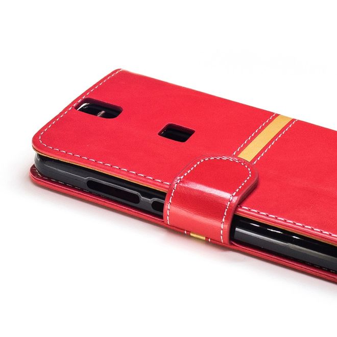 Elephone P8000 Hülle -Case aus Leder - mit Standfunktion - rot