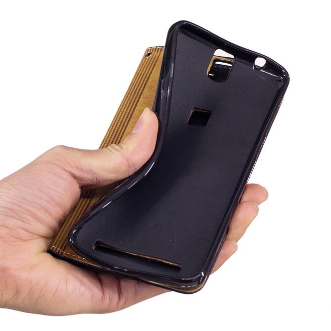 Elephone P8000 Hülle -Case aus Leder - mit Standfunktion - rot