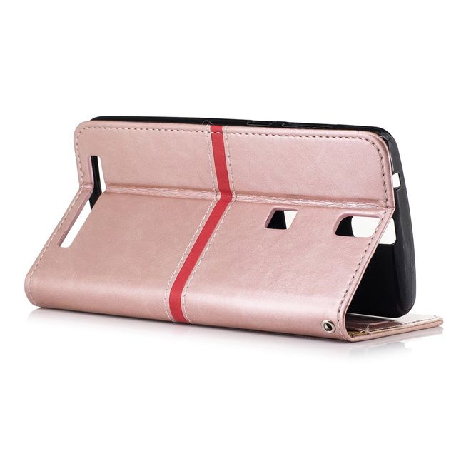 Elephone P8000 Hülle -Case aus Leder - mit Standfunktion - pink