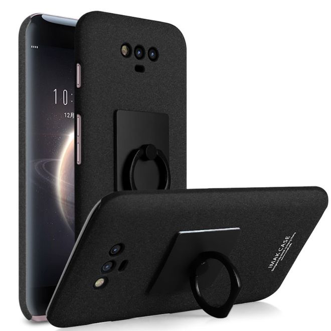 Imak - Hülle für Huawei Honor Magic - Cover aus Hartplastik - mit Kickstand und Ring - schwarz