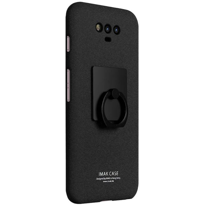 Imak - Hülle für Huawei Honor Magic - Cover aus Hartplastik - mit Kickstand und Ring - schwarz