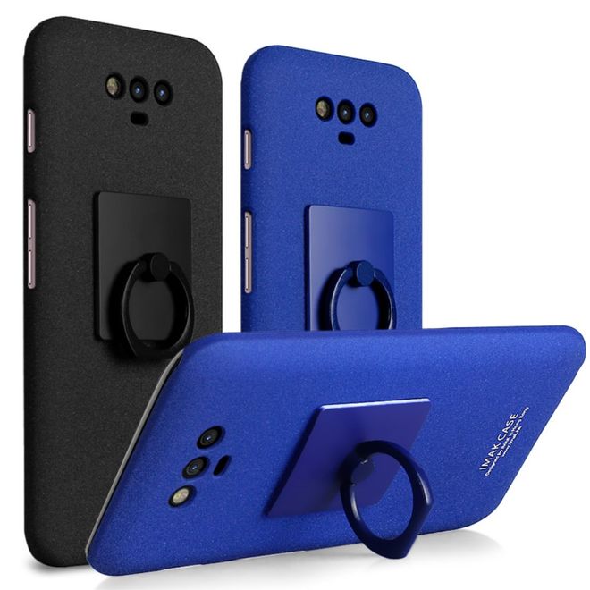 Imak - Hülle für Huawei Honor Magic - Cover aus Hartplastik - mit Kickstand und Ring - schwarz