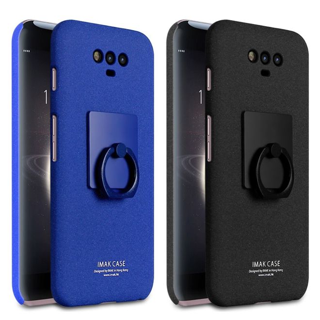 Imak - Hülle für Huawei Honor Magic - Cover aus Hartplastik - mit Kickstand und Ring - schwarz