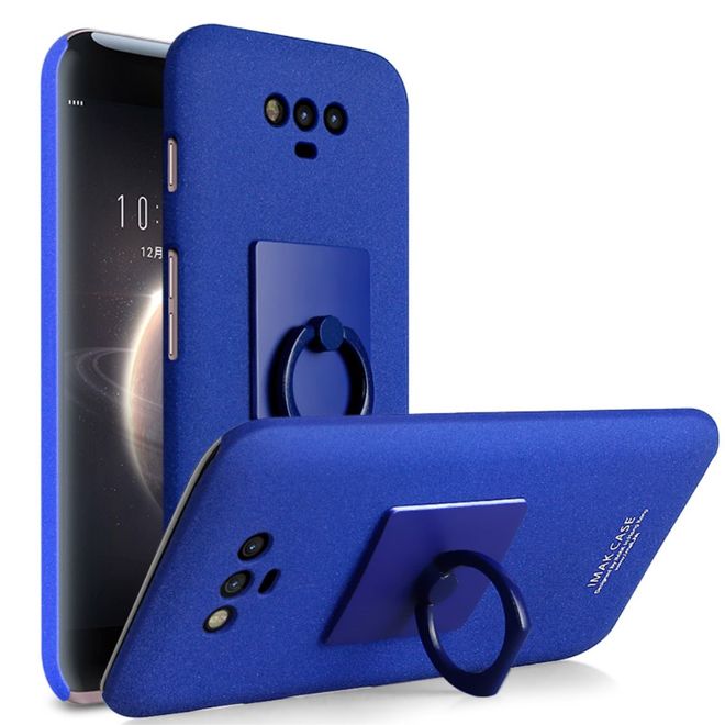 Imak - Hülle für Huawei Honor Magic - Cover aus Hartplastik - mit Kickstand und Ring - blau