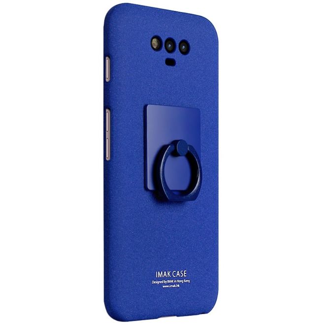 Imak - Hülle für Huawei Honor Magic - Cover aus Hartplastik - mit Kickstand und Ring - blau
