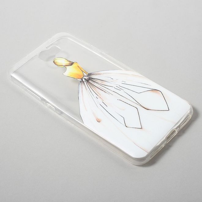 Case für Huawei Y6 II Compact - TPU Softcase - Frau in weissem Kleid