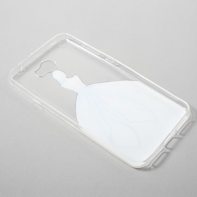Case für Huawei Y6 II Compact - TPU Softcase - Frau in weissem Kleid
