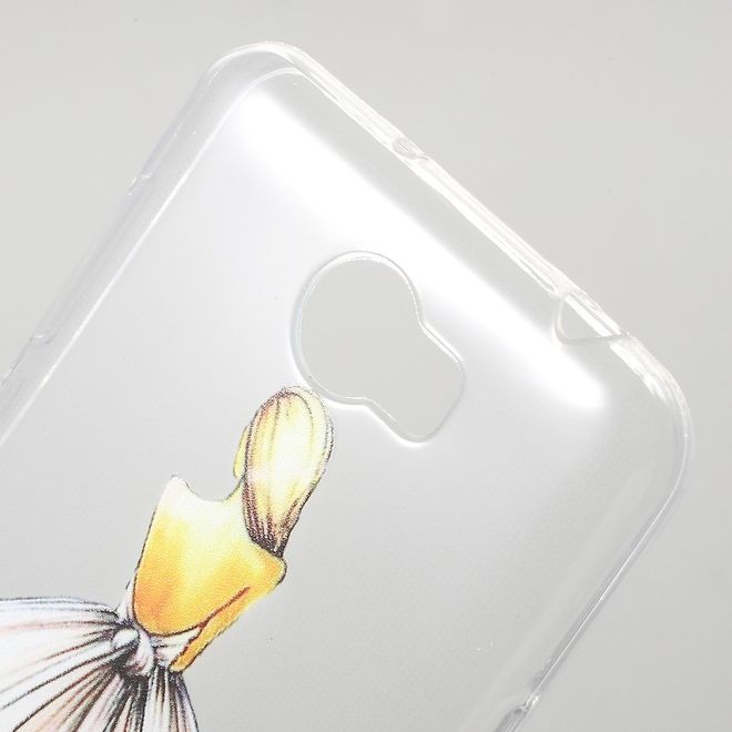 Case für Huawei Y6 II Compact - TPU Softcase - Frau in weissem Kleid