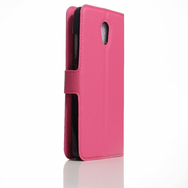 Lenovo P2 Handy Hülle - Case aus Leder - mit Litchitextur und Standfunktion - rosa