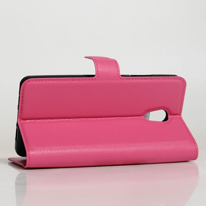 Lenovo P2 Handy Hülle - Case aus Leder - mit Litchitextur und Standfunktion - rosa