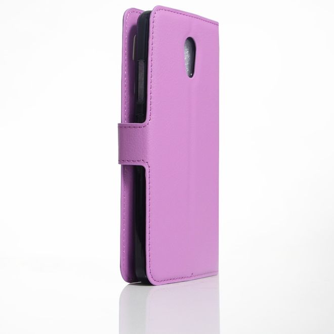 Lenovo P2 Handy Hülle - Case aus Leder - mit Litchitextur und Standfunktion - purpur