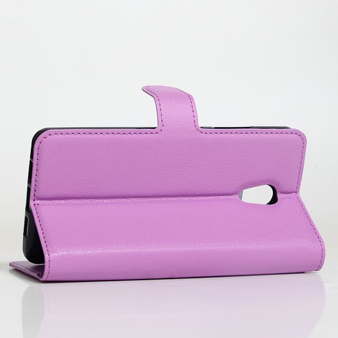 Lenovo P2 Handy Hülle - Case aus Leder - mit Litchitextur und Standfunktion - purpur
