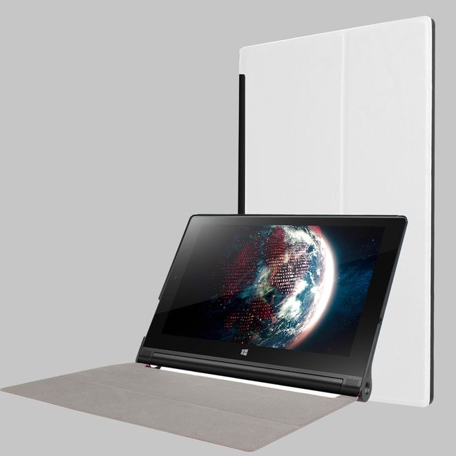 Lenovo Yoga Tab 3 10 Hülle - Leder Smart Case - faltbar - weiss