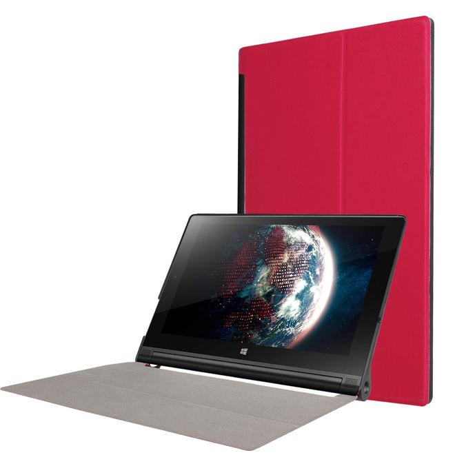 Lenovo Yoga Tab 3 10 Case - Leather Smart Case - Foldable - Red
