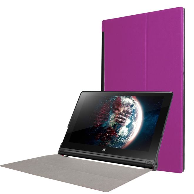 Lenovo Yoga Tab 3 10 Hülle - Leder Smart Case - faltbar - purpur