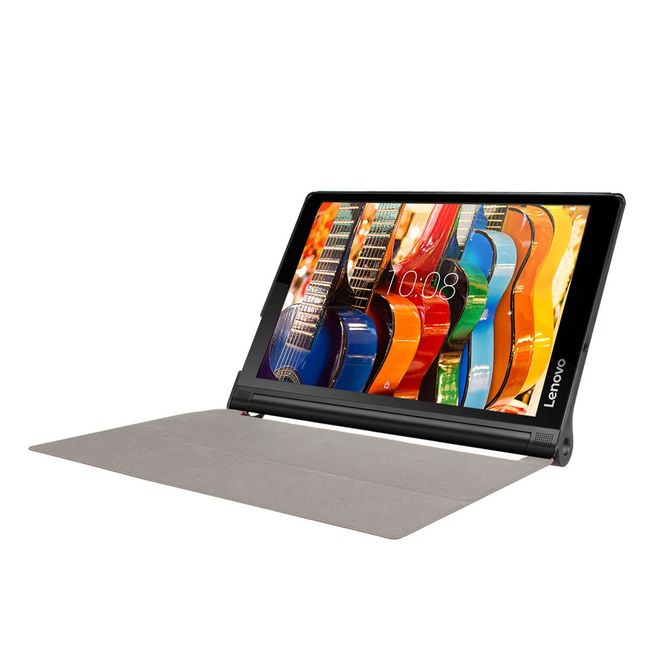 Hülle für Lenovo Yoga Tab 3 10 - Cover aus Leder - mit Standfunktion - schwarz