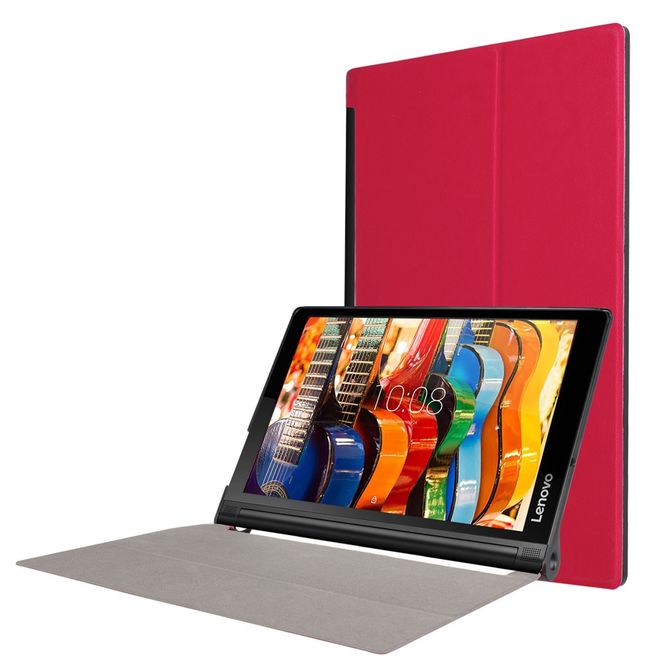 Hülle für Lenovo Yoga Tab 3 10 - Cover aus Leder - mit Standfunktion - rot