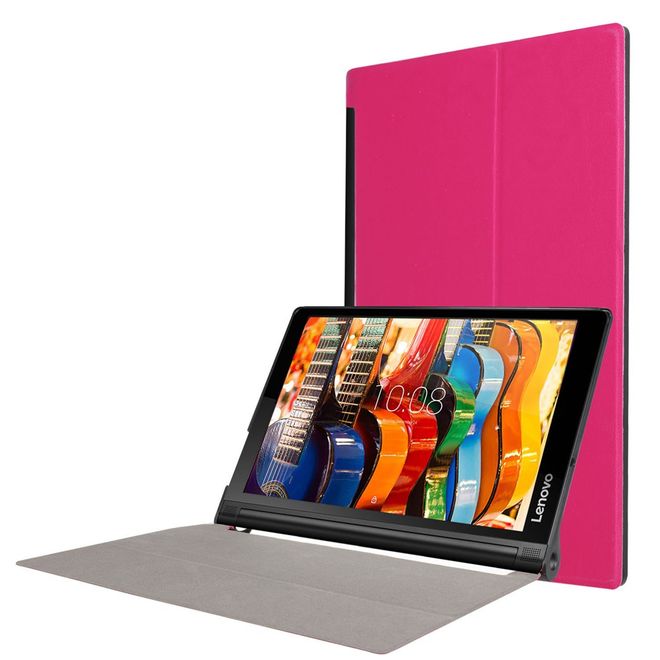 Hülle für Lenovo Yoga Tab 3 10 - Cover aus Leder - mit Standfunktion - rosa