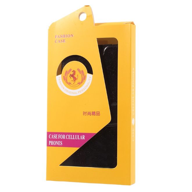 Handy Hülle für LG G6 - Crazy Horse Leder Case - mit Standfunktion - schwarz