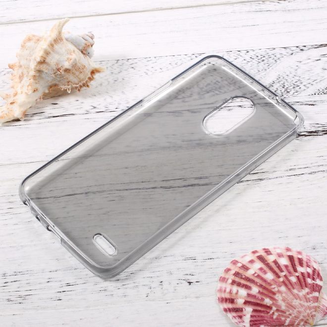 Hülle für LG Stylus 3 - TPU Soft Case - leicht glänzend - grau