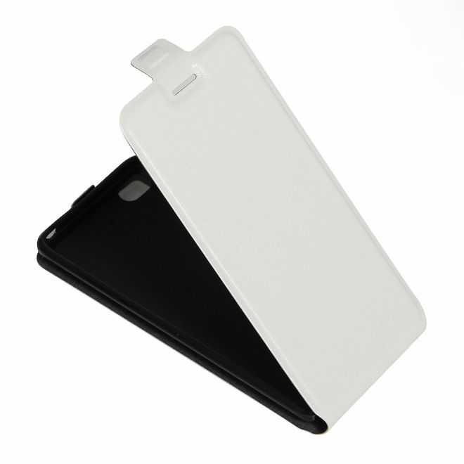 Handyhülle für Xiaomi Mi 5s - Leder Flip Case - vertikal - mit Fotofach - weiss