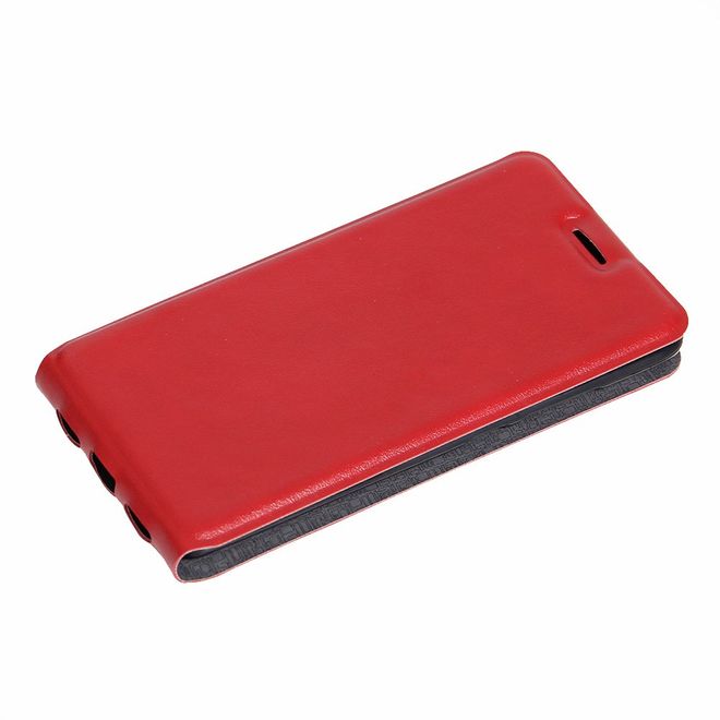 Handyhülle für Xiaomi Mi 5s - Leder Flip Case - vertikal - mit Fotofach - rot