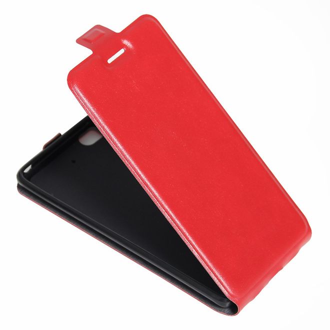 Handyhülle für Xiaomi Mi 5s - Leder Flip Case - vertikal - mit Fotofach - rot