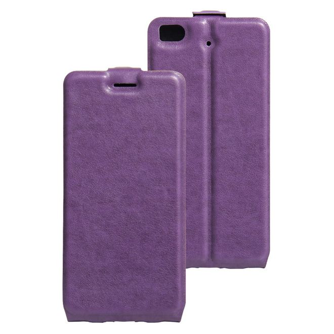 Handyhülle für Xiaomi Mi 5s - Leder Flip Case - vertikal - mit Fotofach - purpur