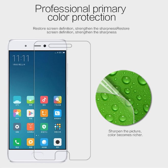 Nillkin - Xiaomi Mi 5s Schutzfolie - mit Anti-Fingerabdruck Beschichtung - klar