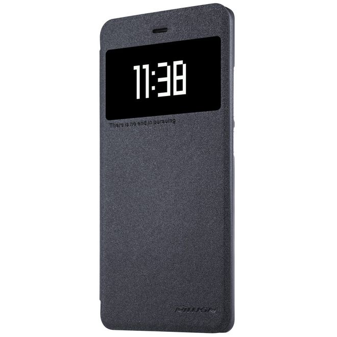 Nillkin - Case für Xiaomi Mi 5s - Hülle aus Leder - mit kleinem Fenster - Sparkle Series - schwarz