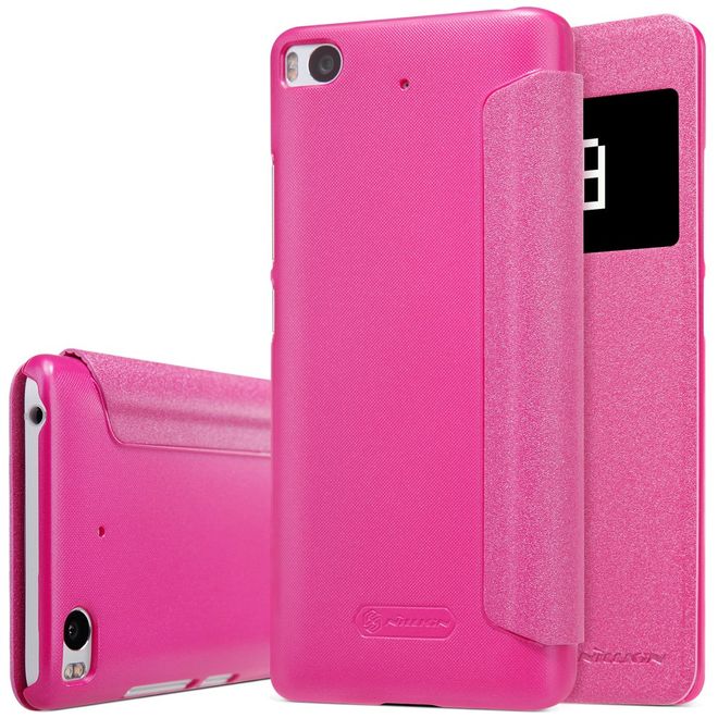 Nillkin - Case für Xiaomi Mi 5s - Hülle aus Leder - mit kleinem Fenster - Sparkle Series - rosa