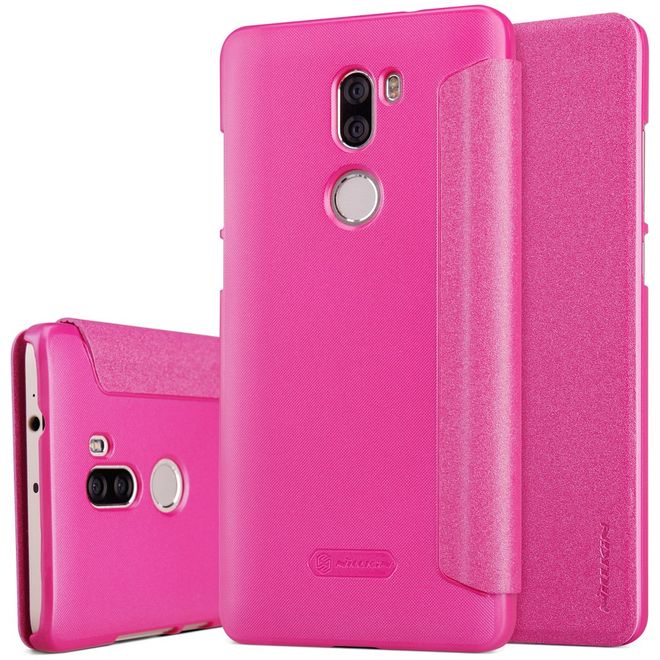 Nillkin - Case für Xiaomi Mi 5s Plus - Hülle aus Leder - mit kleinem Fenster - Sparkle Series - rosa