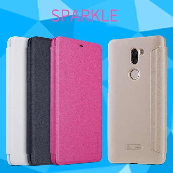 Nillkin - Case für Xiaomi Mi 5s Plus - Hülle aus Leder - mit kleinem Fenster - Sparkle Series - rosa