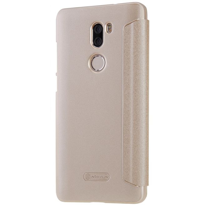 Nillkin - Case für Xiaomi Mi 5s Plus - Hülle aus Leder - mit kleinem Fenster - Sparkle Series - gold