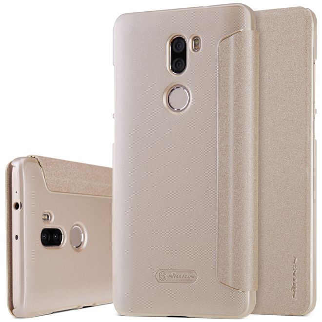 Nillkin - Case für Xiaomi Mi 5s Plus - Hülle aus Leder - mit kleinem Fenster - Sparkle Series - gold