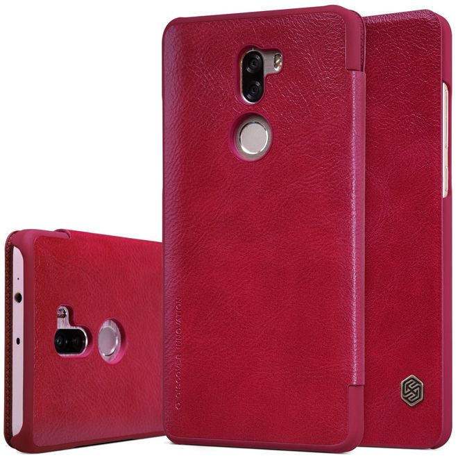 Nillkin - Xiaomi Mi 5s Plus Hülle - Case aus leder - mit Kreditkartenslot - Qin Series - rot