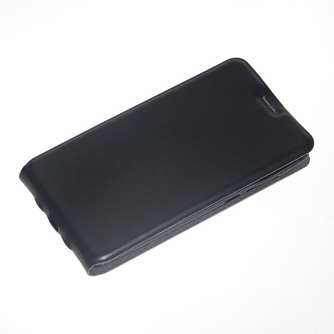 Handyhülle für Xiaomi Mi 5s Plus - Leder Flip Case - vertikal - mit Fotofach - schwarz