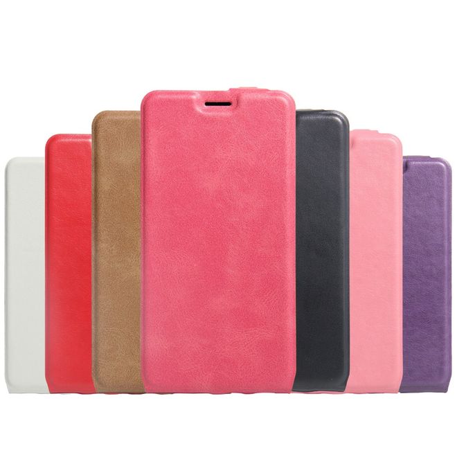 Handyhülle für Xiaomi Mi 5s Plus - Leder Flip Case - vertikal - mit Fotofach - schwarz