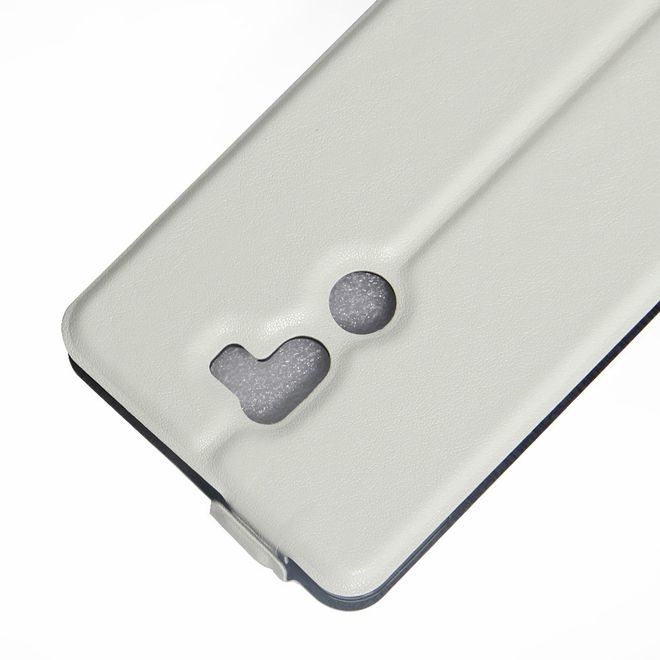 Handyhülle für Xiaomi Mi 5s Plus - Leder Flip Case - vertikal - mit Fotofach - weiss