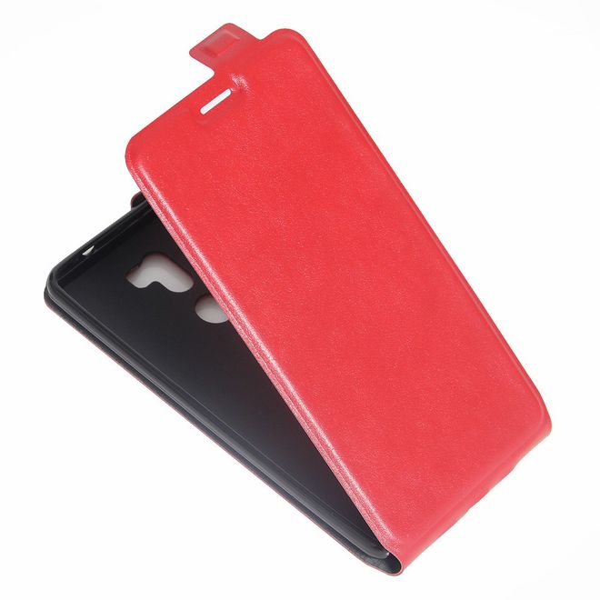 Handyhülle für Xiaomi Mi 5s Plus - Leder Flip Case - vertikal - mit Fotofach - rot