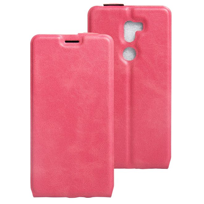 Handyhülle für Xiaomi Mi 5s Plus - Leder Flip Case - vertikal - mit Fotofach - rosa