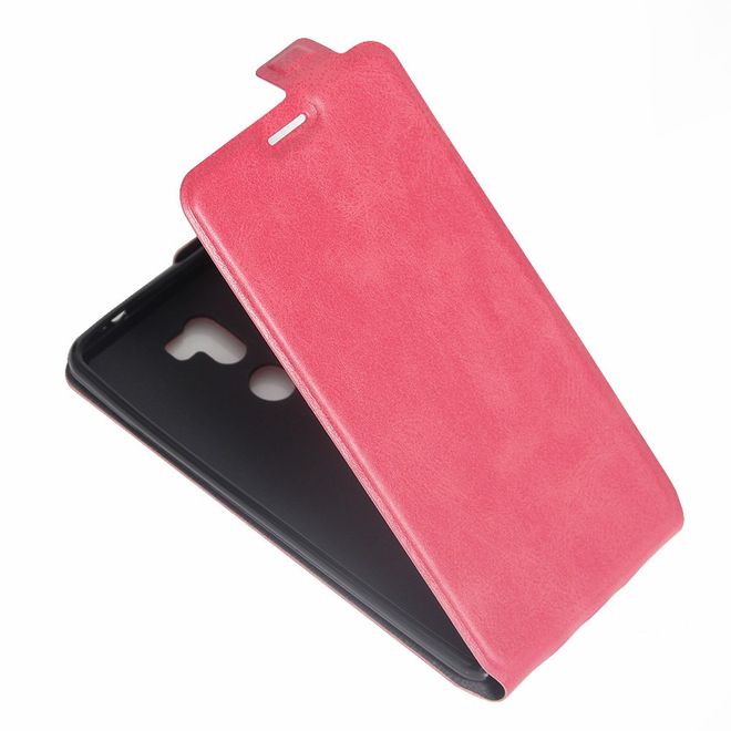 Handyhülle für Xiaomi Mi 5s Plus - Leder Flip Case - vertikal - mit Fotofach - rosa