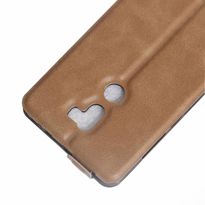 Handyhülle für Xiaomi Mi 5s Plus - Leder Flip Case - vertikal - mit Fotofach - braun