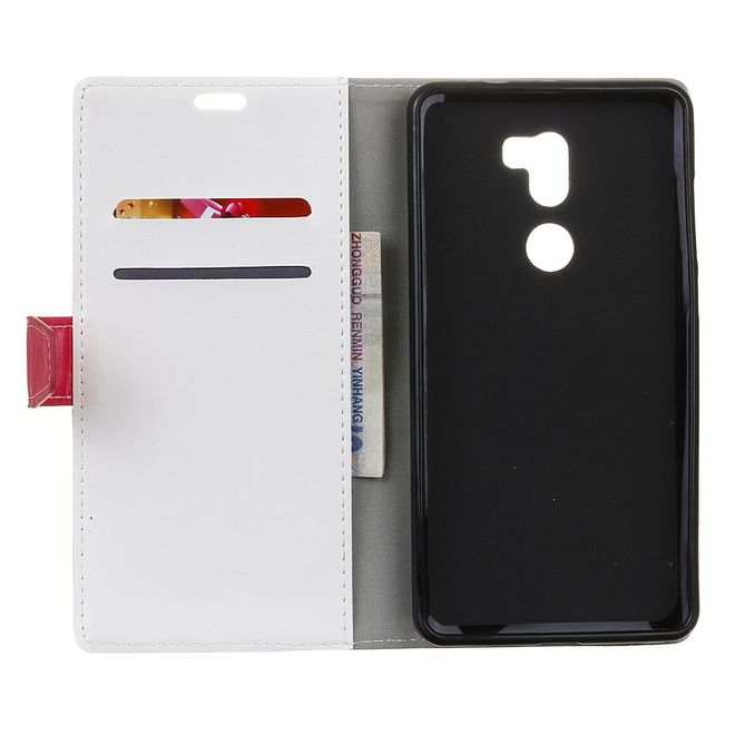 Hülle für Xiaomi Mi 5s Plus - Case aus Leder - mit Kontrastfarben - weiss