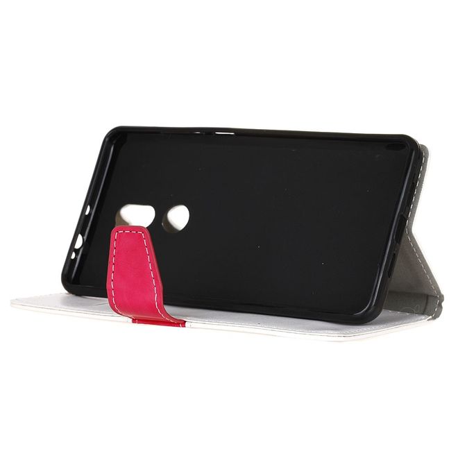 Hülle für Xiaomi Mi 5s Plus - Case aus Leder - mit Kontrastfarben - weiss